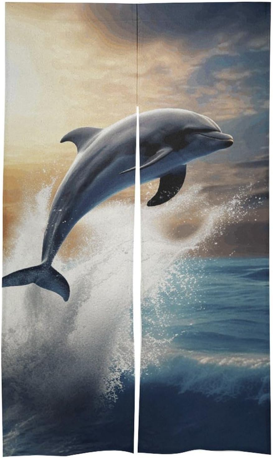 Beautiful Dolphin Door Curtain Panel 17x57 Inch