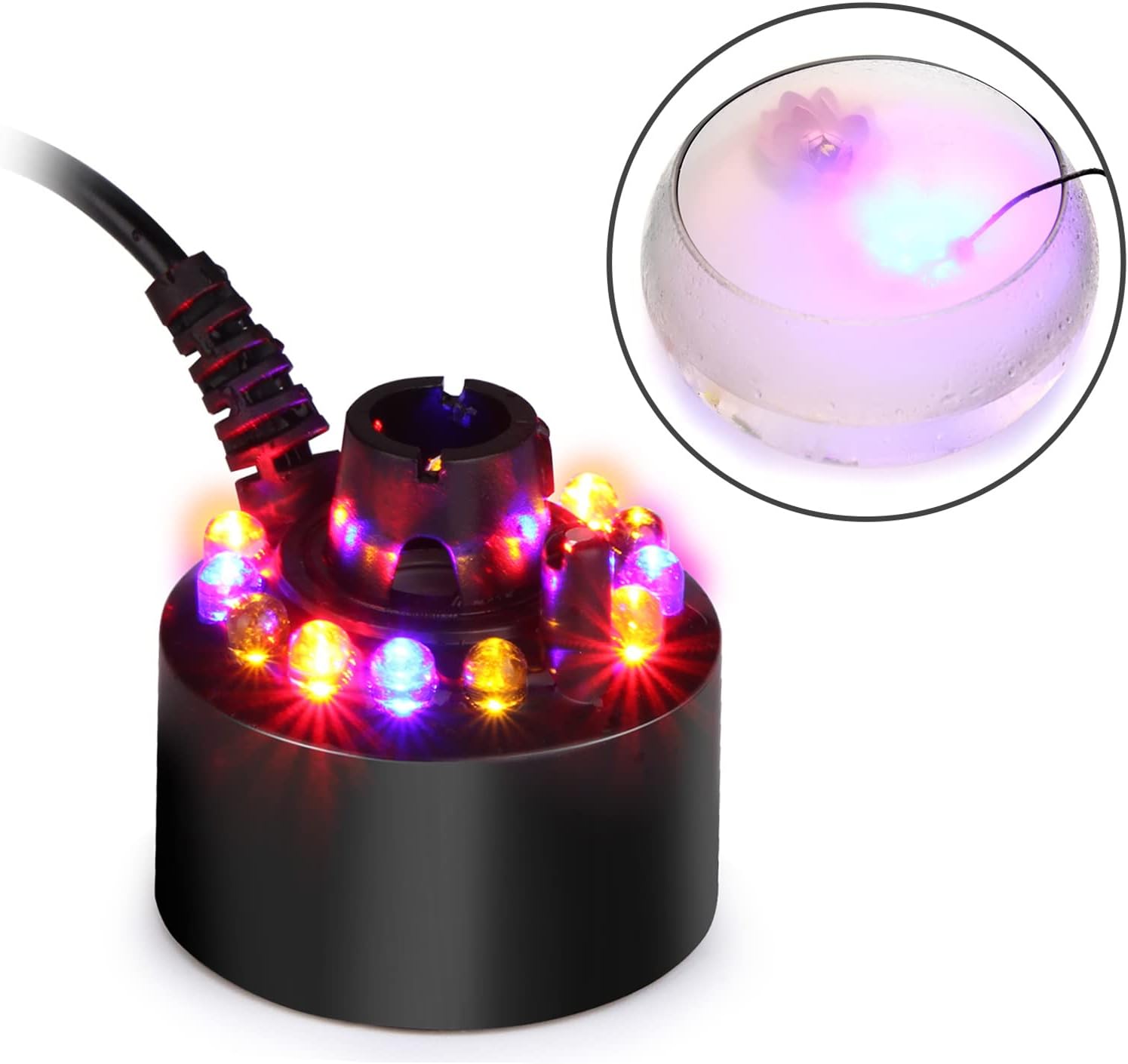 AGPTEK 12 LED Mist Maker for Ponds and Fountains