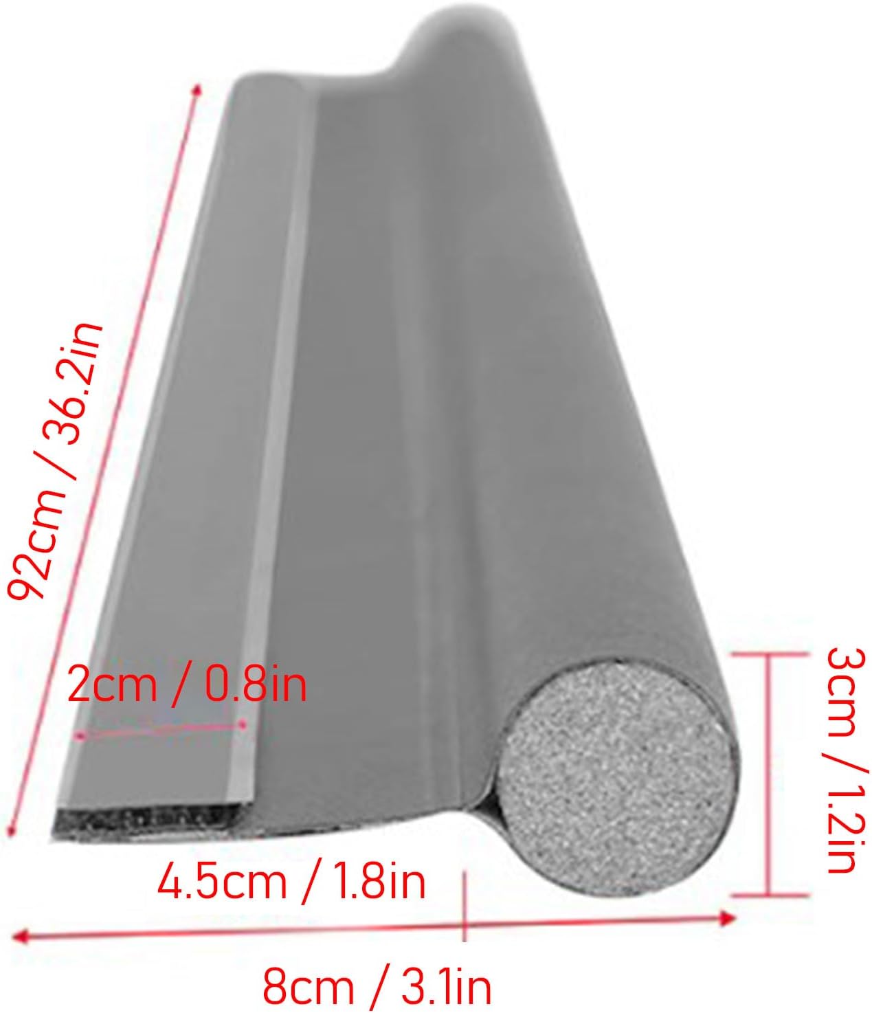FLEXMAN Door Draft Stopper 362 Inch Black