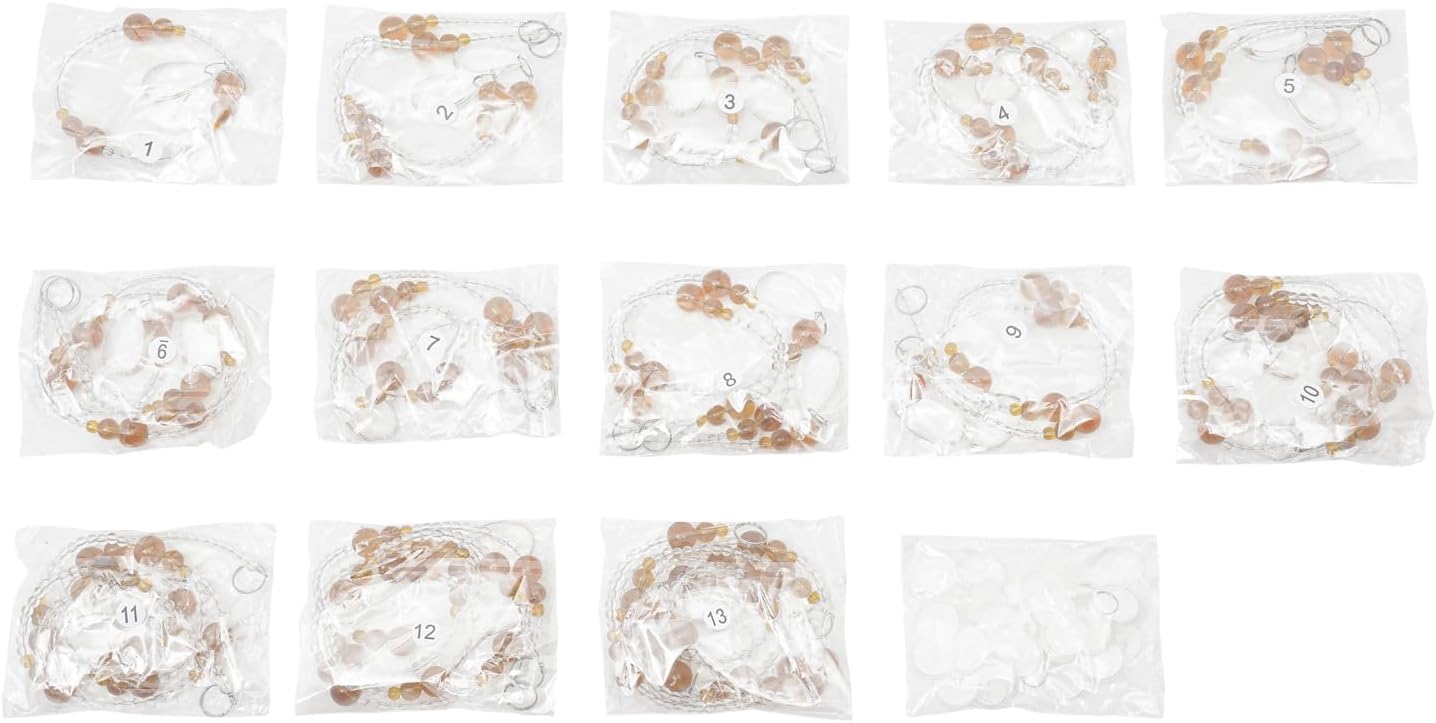 Wupyi Brown Crystal Beaded Curtain for Doorways and Windows