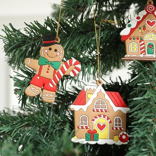 12pcs Gingerbread Man Christmas Ornaments