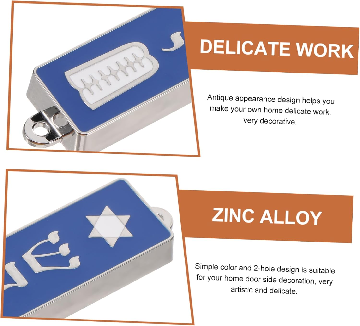 Ciieeo Mezuzah with Holy Scroll and Star of David