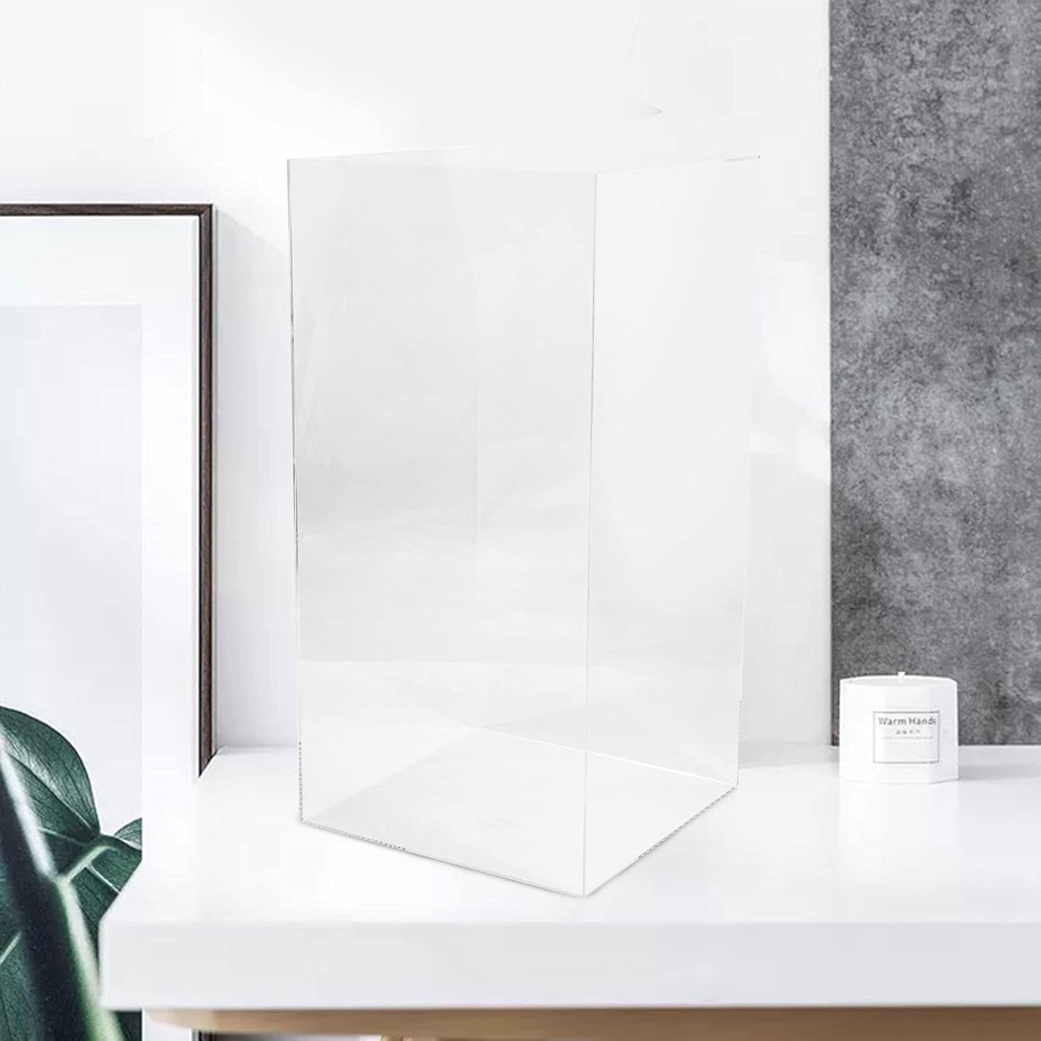 30x30x60cm Clear Acrylic Sculpture Display Stand Riser
