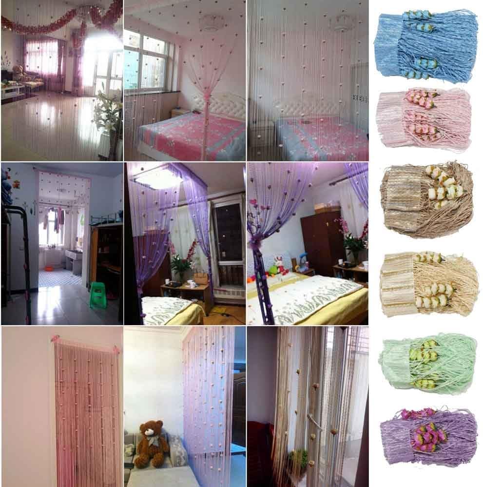 Decorative Door Curtain with Fringe and Beads