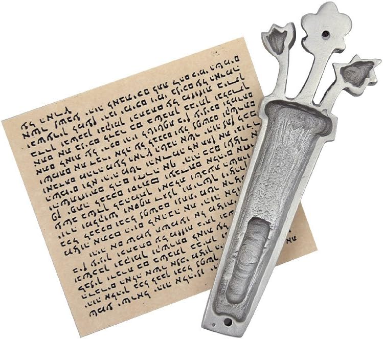 Modern Artisans American Made Pewter Mezuzah 4 Inch