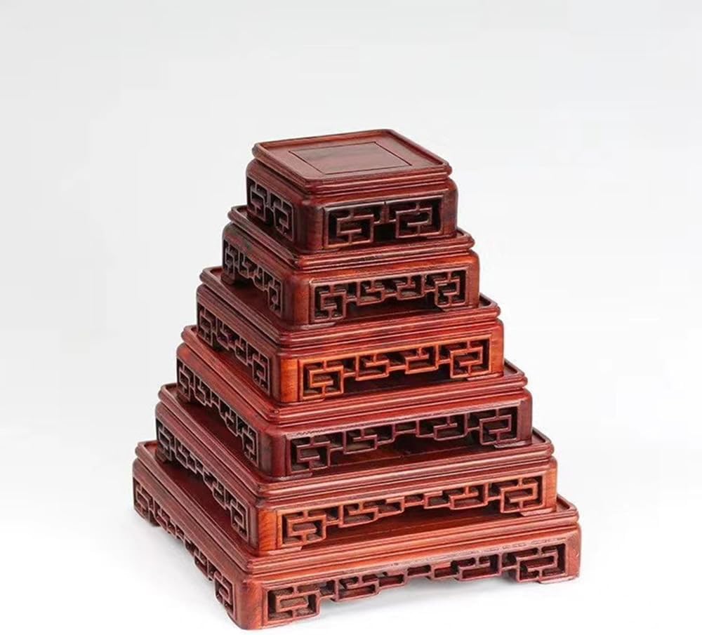 GOLDY WENDY Mahogany Square Decor Base Display Stand
