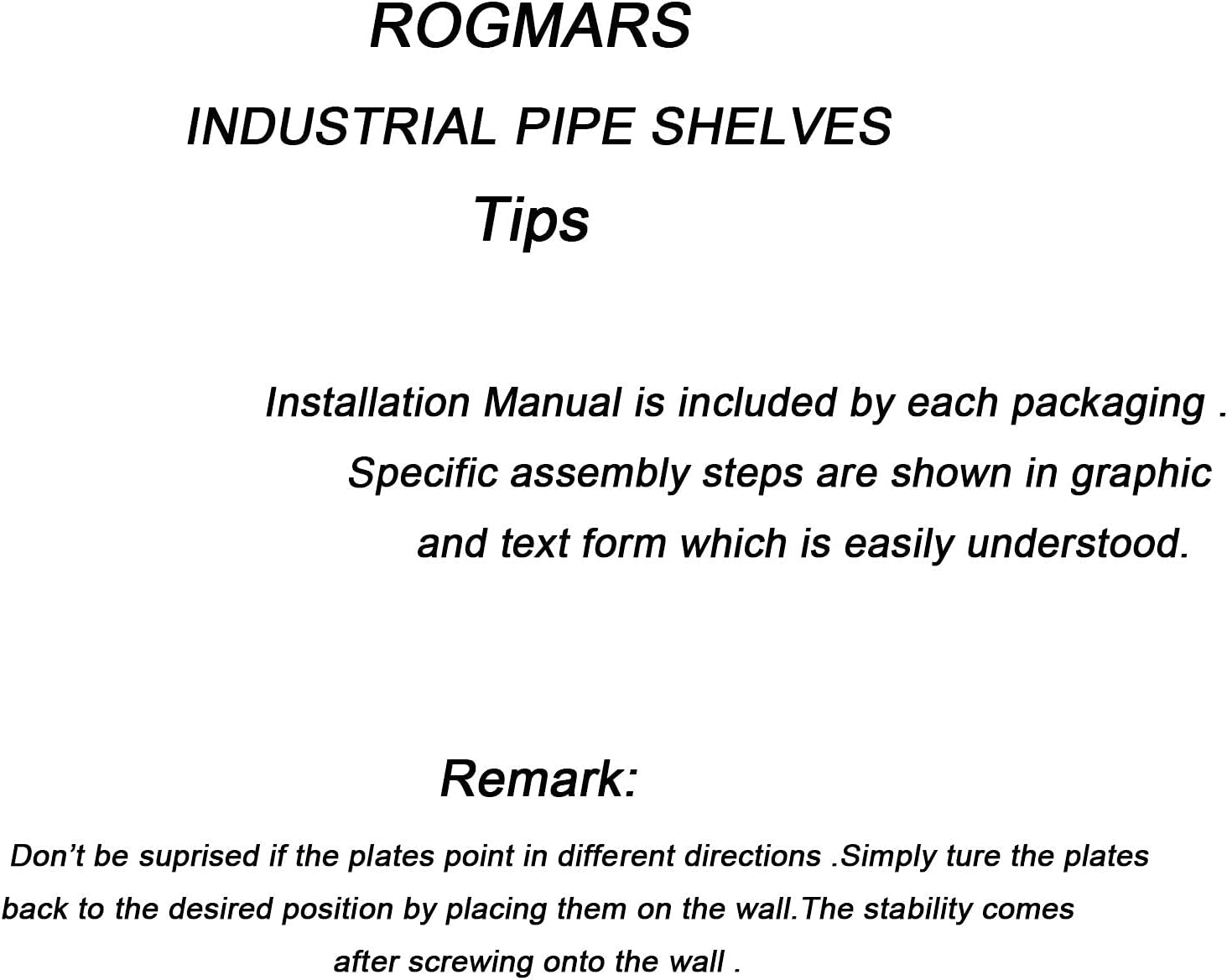 ROGMARS 2 Tier Floating Wall Shelving with Towel Bar