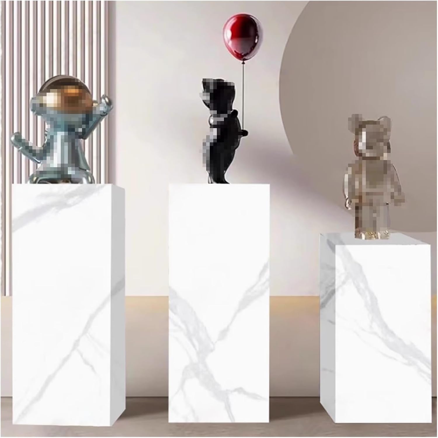 White Pedestal Stand for Sculpture Display