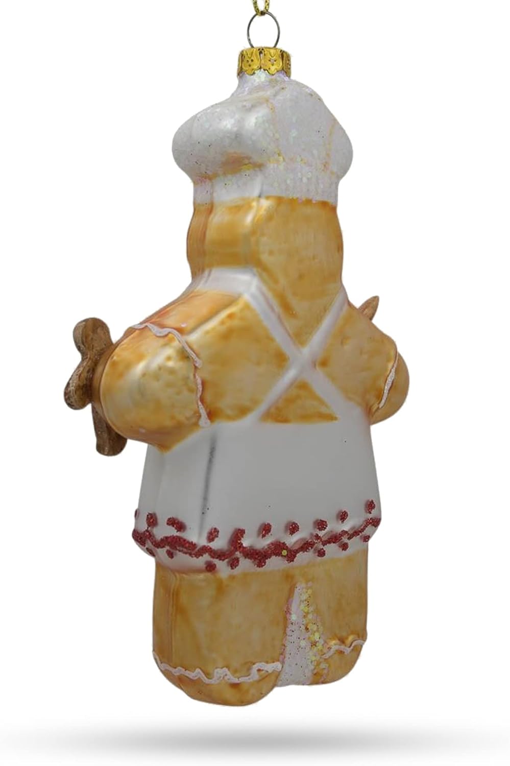 Baking Gingerbread Man Blown Glass Ornament