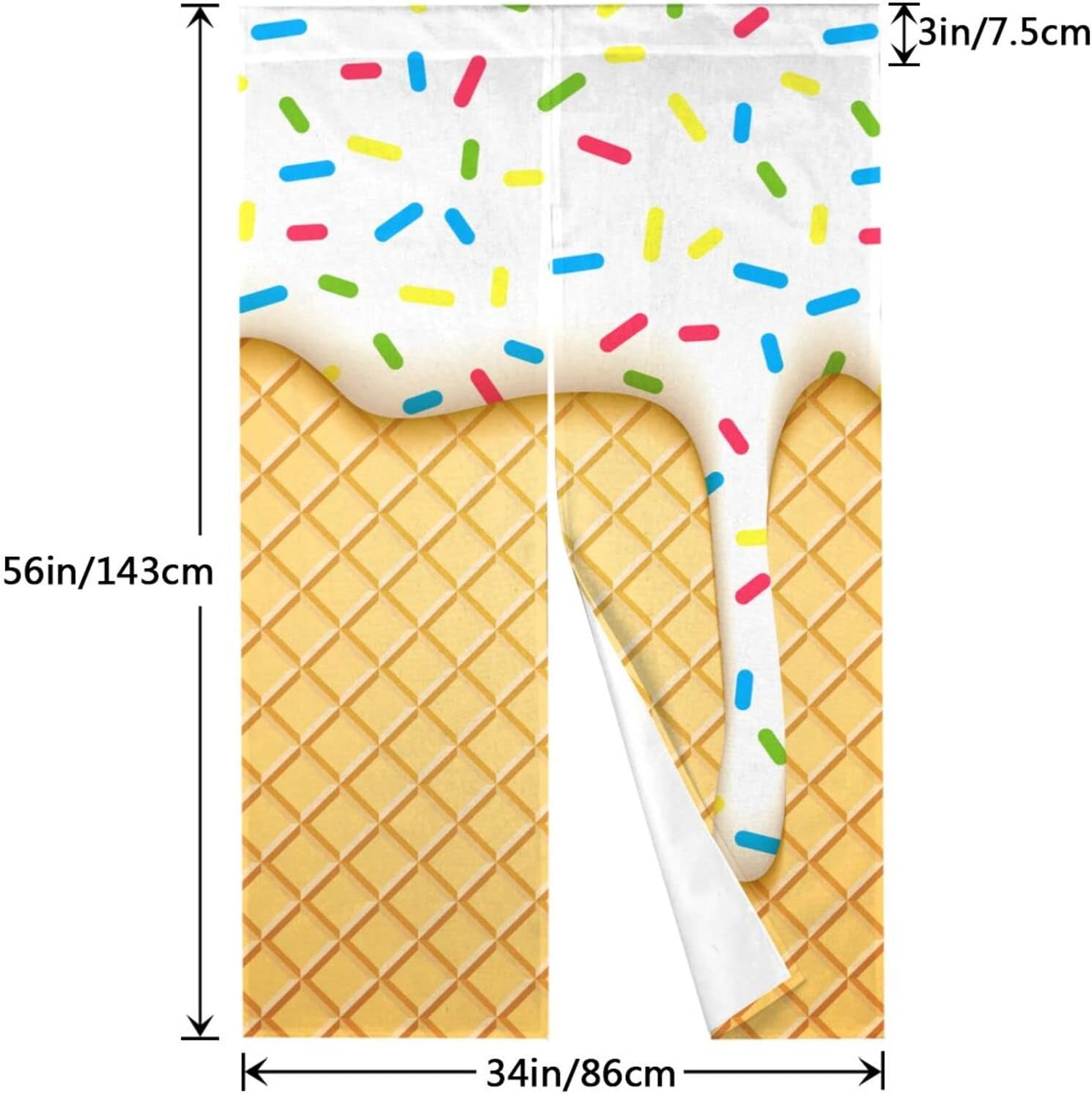 Peynir Melting Ice Cream Door Curtain 34X56