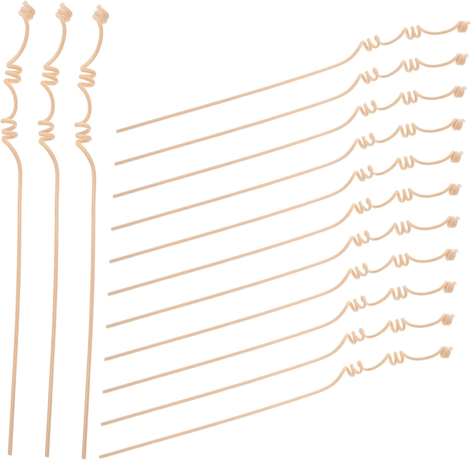 Cabilock 20pcs Multi-Spiral Natural Rattan Diffuser Sticks