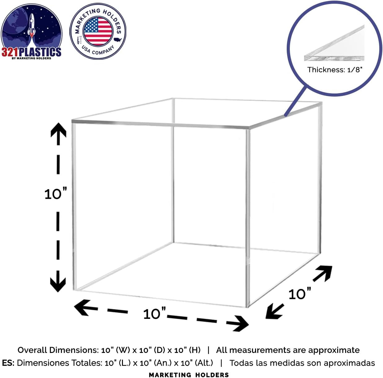 4 Pack Clear Acrylic Display Box Art Sculpture Pedestal