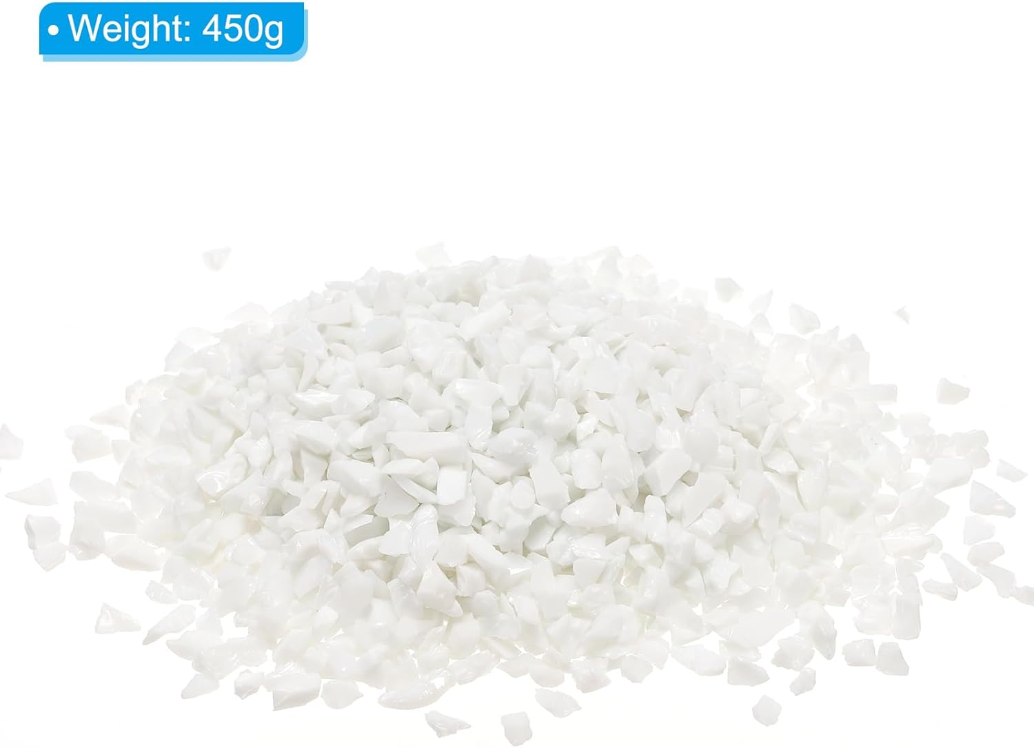 White Decorative Glass Gravel 450g for Vase and Aquarium