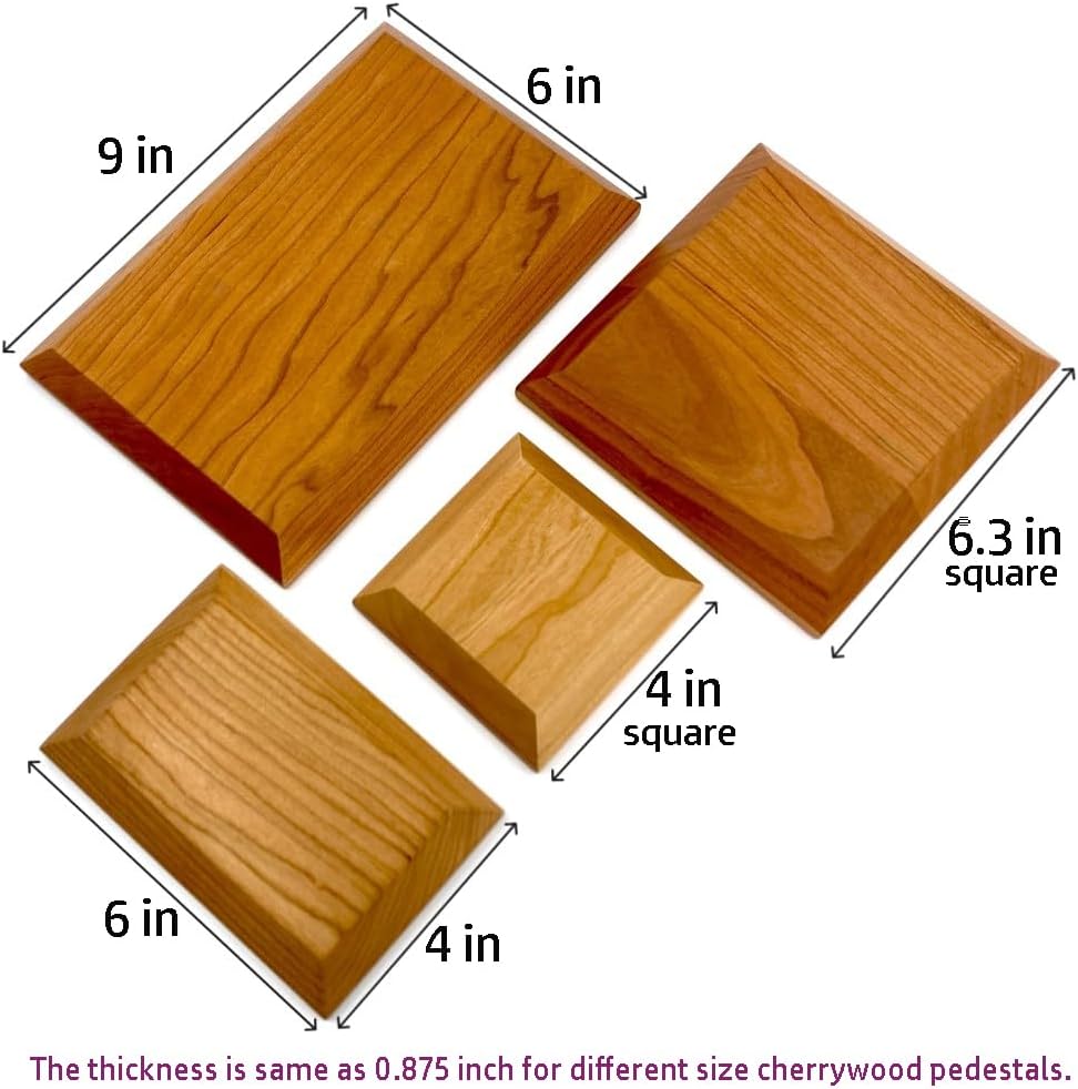 WIN CHAMP Solid Cherrywood Pedestal Display Base