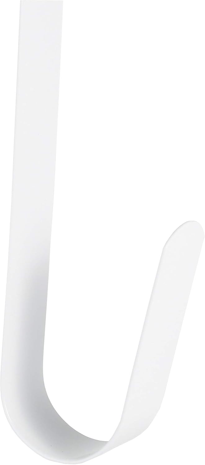 RND Thin Metal Overdoor Wreath Hanger Hook - 12 White