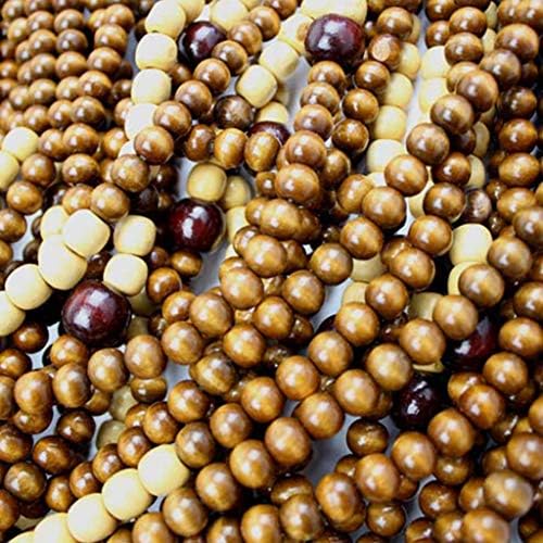 QPZK 31 Shares Wood Beaded Curtain 80x180cm Door Divider