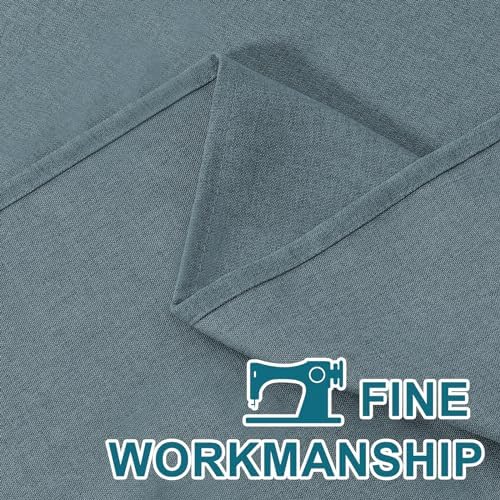 Turquoize Thick Linen Door Curtain Panel 25W x 72L Stone Blue