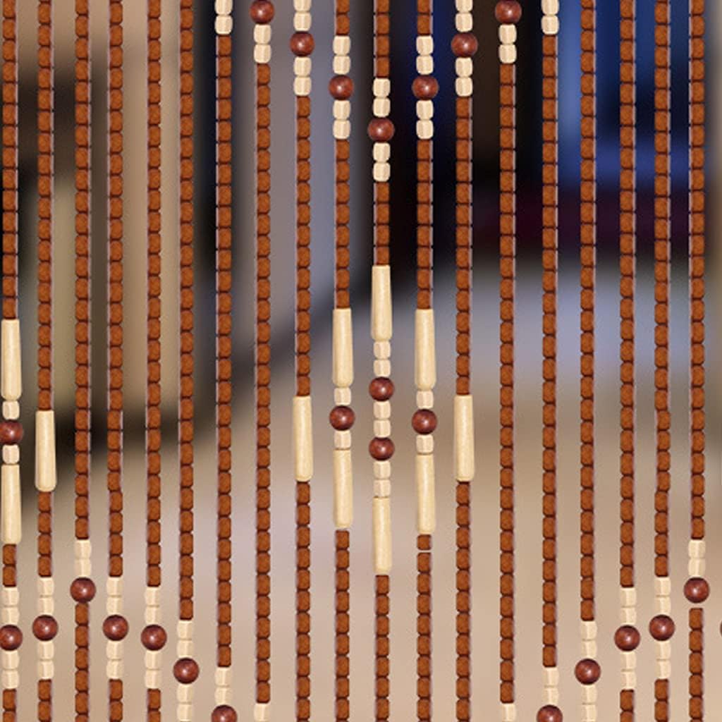 Natural Wood Beaded Curtains Doorway Divider