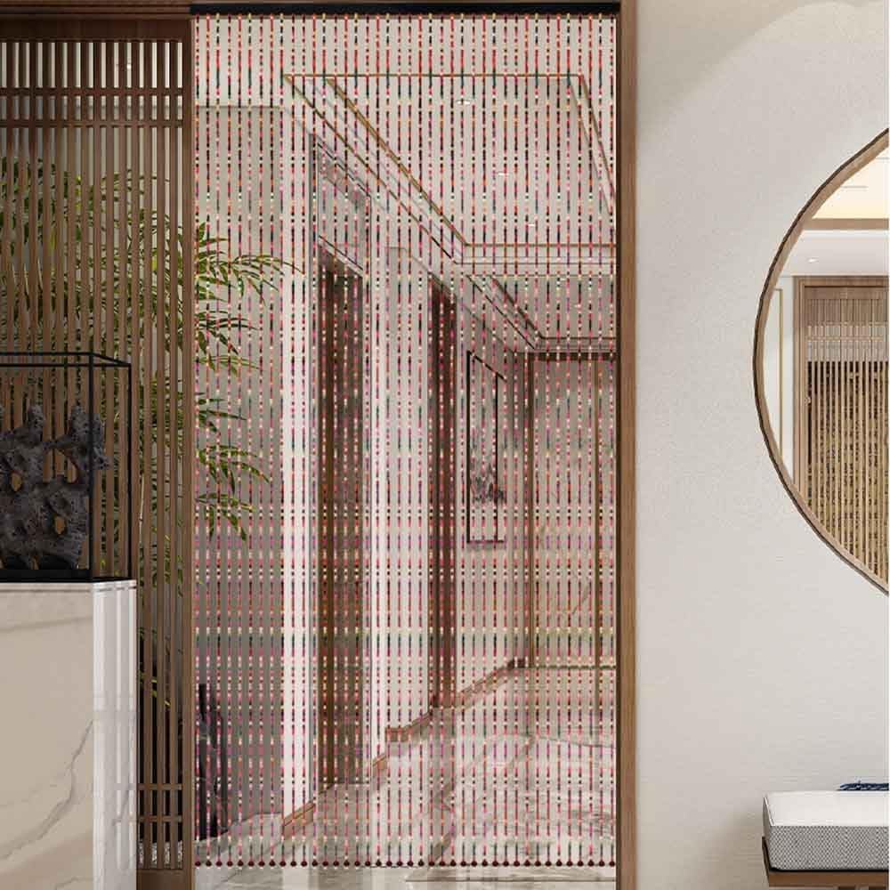 41 Strands Beaded Curtain with Bamboo Beads