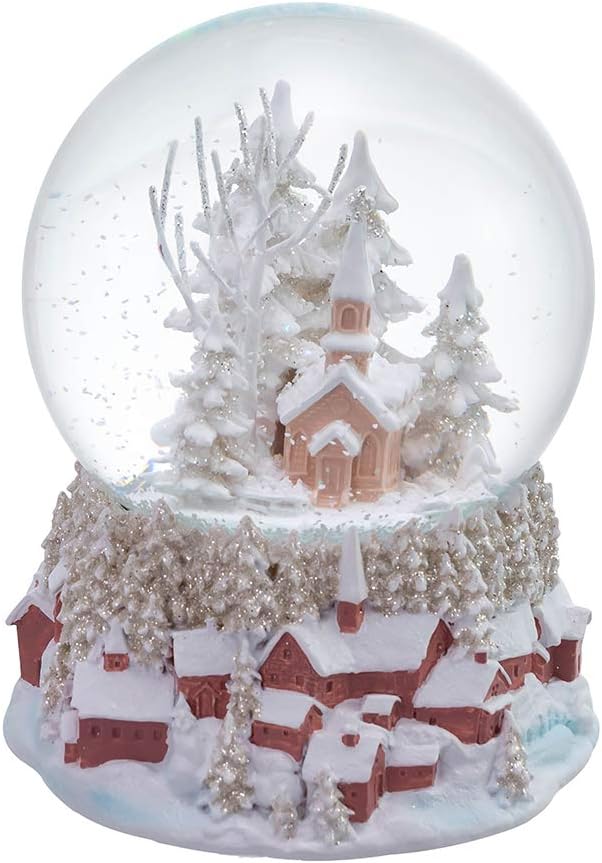 Kurt S Adler Musical Waterglobe with Church Scene