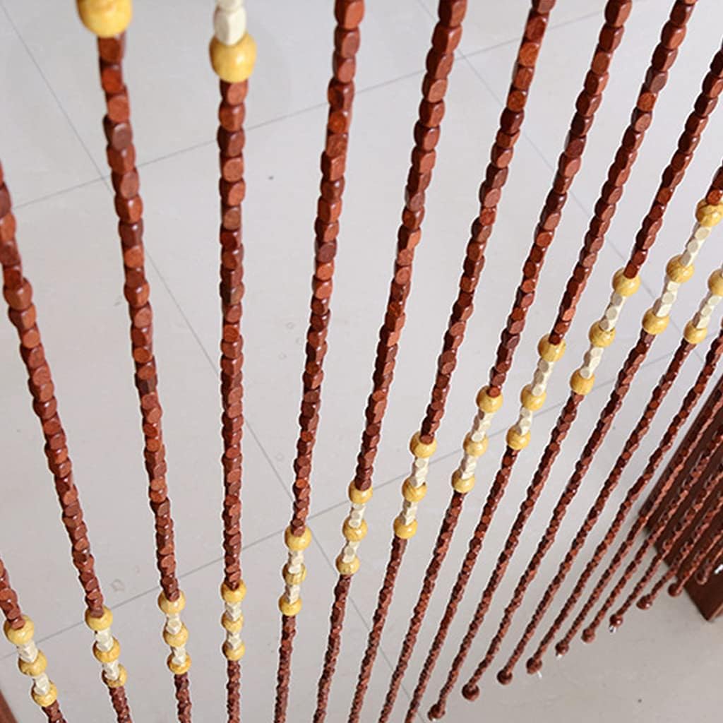 27 Strands Wood Beaded Curtain for Doorways and Closets