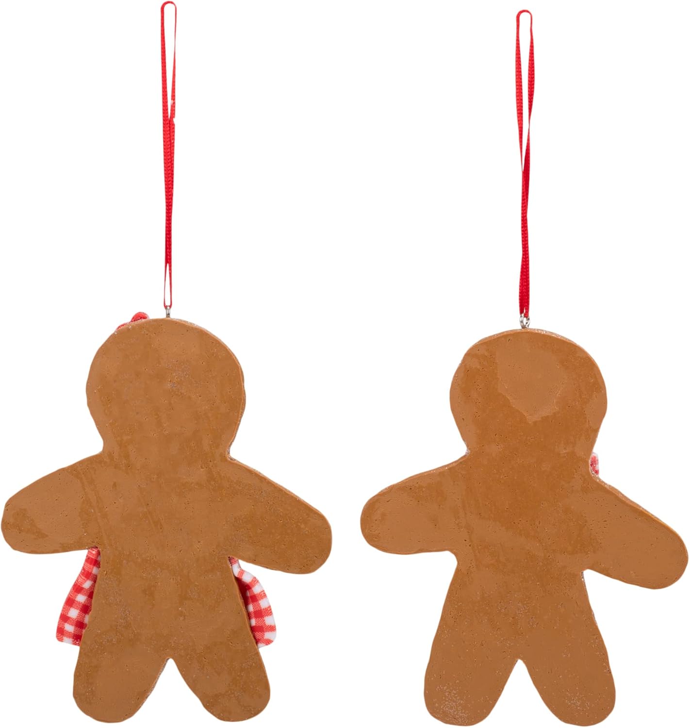 Gingerbread Man and Woman Ornaments Set of 2