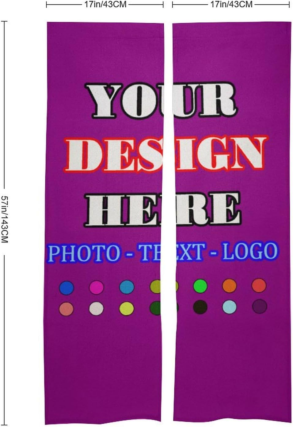 Custom Japanese Noren Curtain with Photo Text Logo