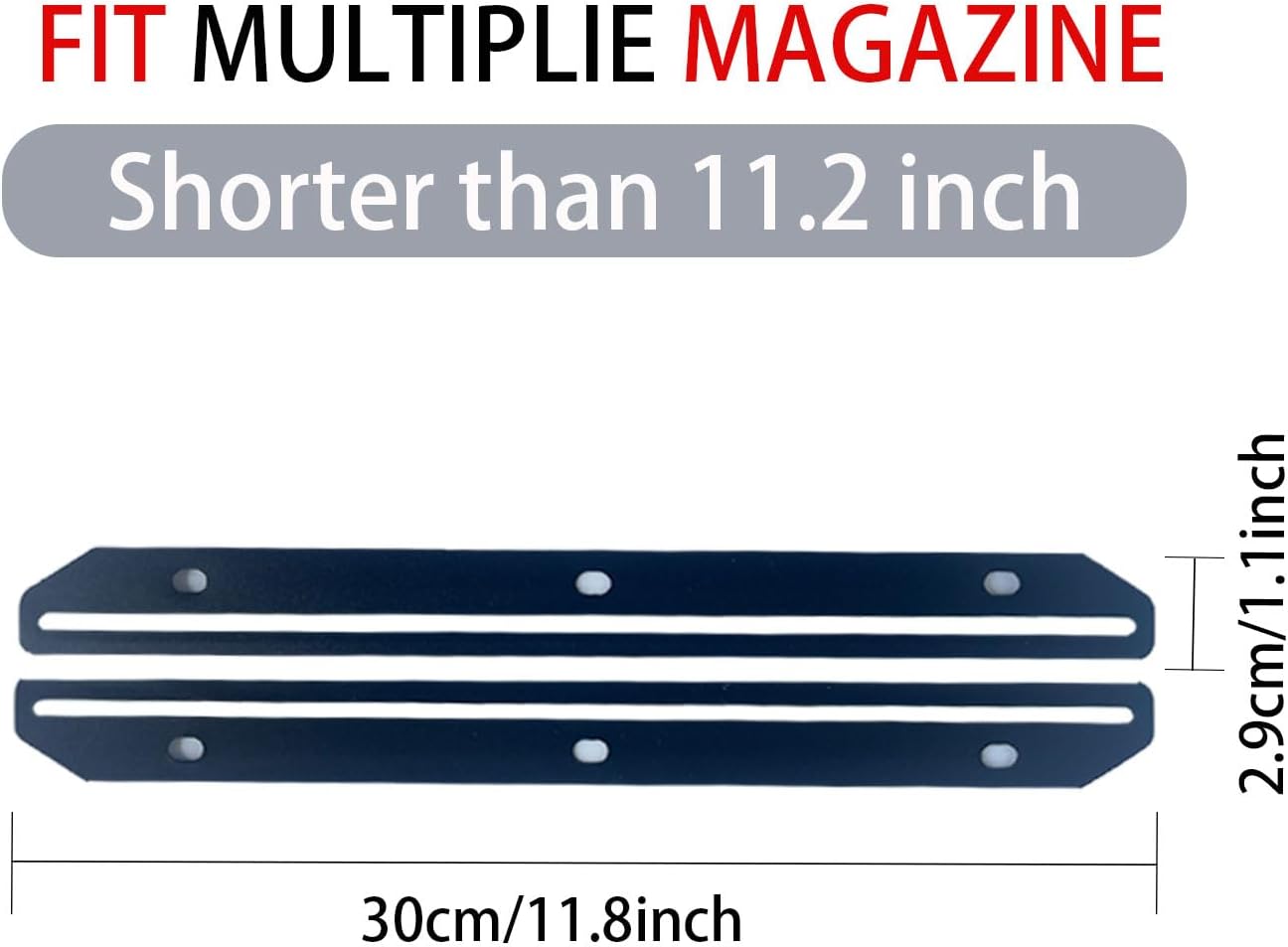24Pcs Black Magazine Holder For Binder 3 Hole Punched