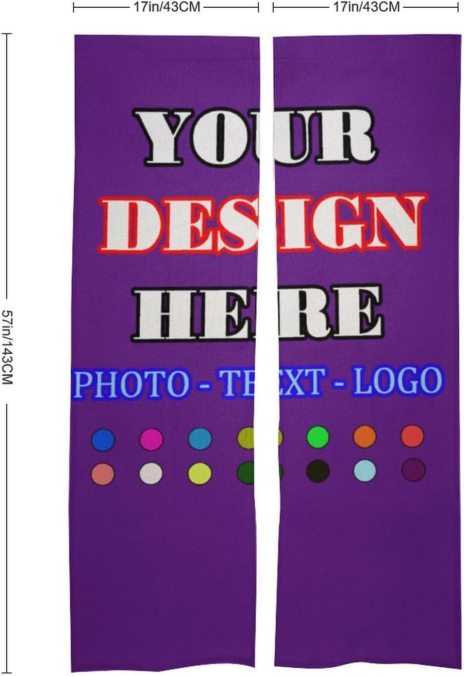 Custom Japanese Noren Door Curtain with Photo Text Logo