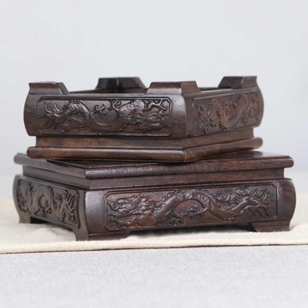 GOLDY WENDY Square Solid Wood Pedestal Display Stand