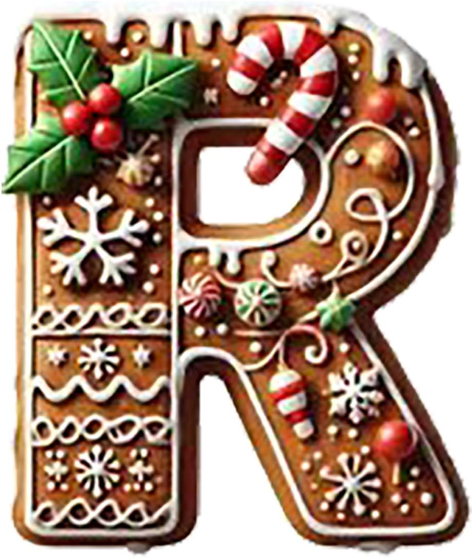 Gingerbread Alphabet Ornaments for Christmas Tree Decor