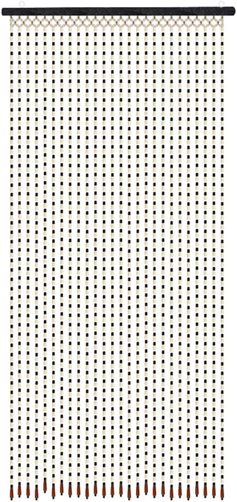 27 Strands Wood Beaded Curtain for Doorways and Room Dividers