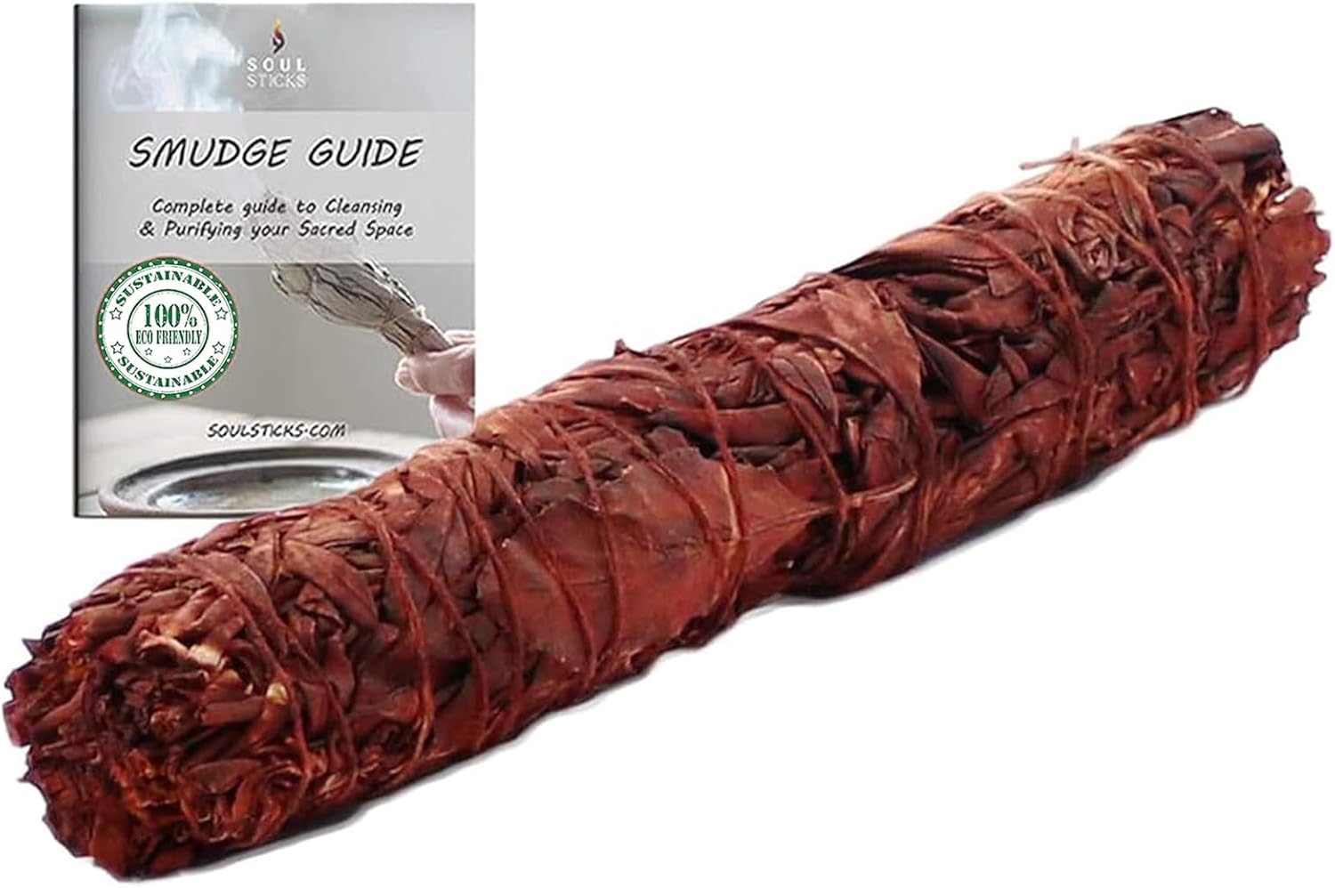 Floral Sage Incense Stick - 9 Inch Dragons Blood Smudge Stick with Guide