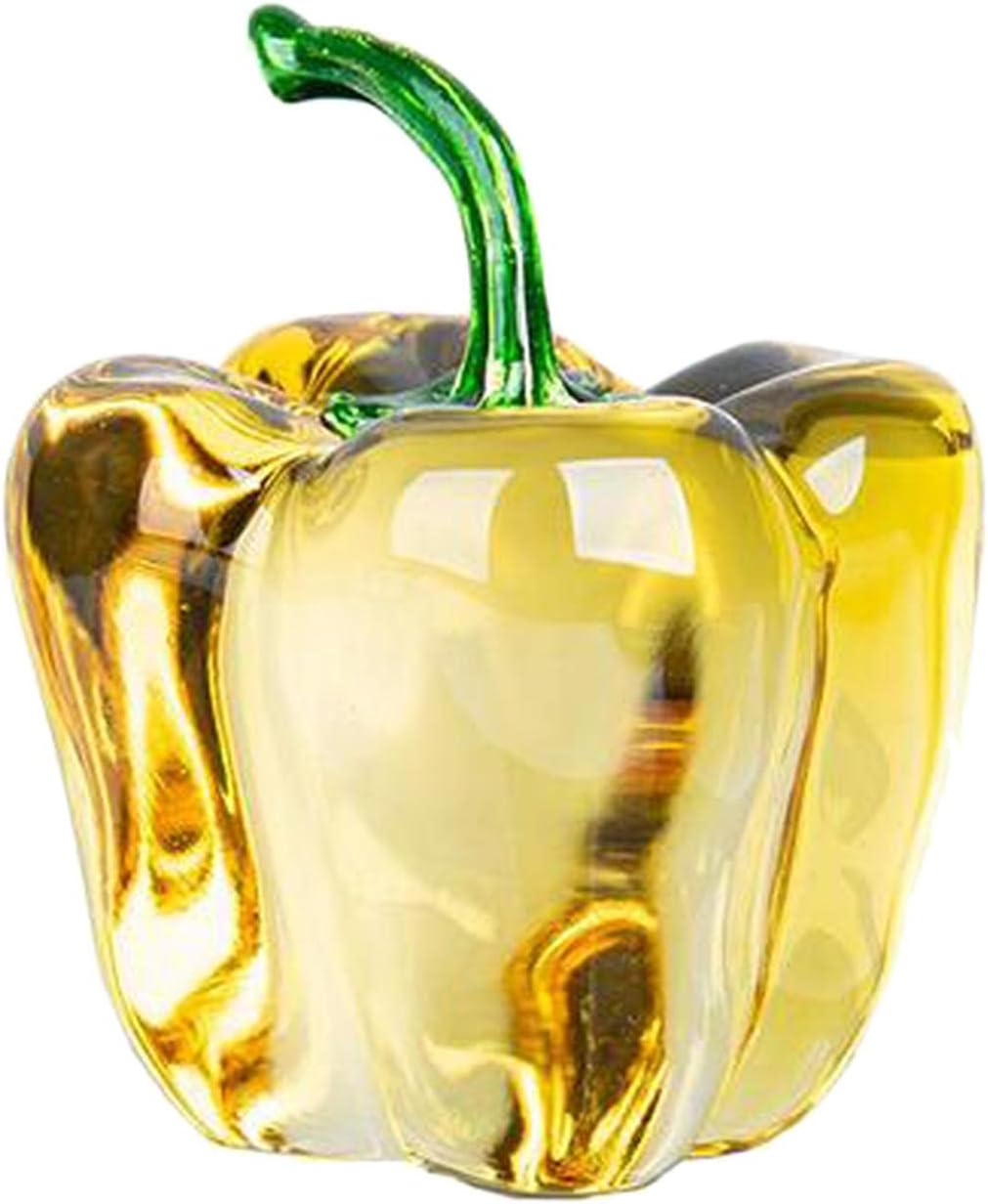 Yellow Chili Cherry Crystal Sculpture Home Decoration