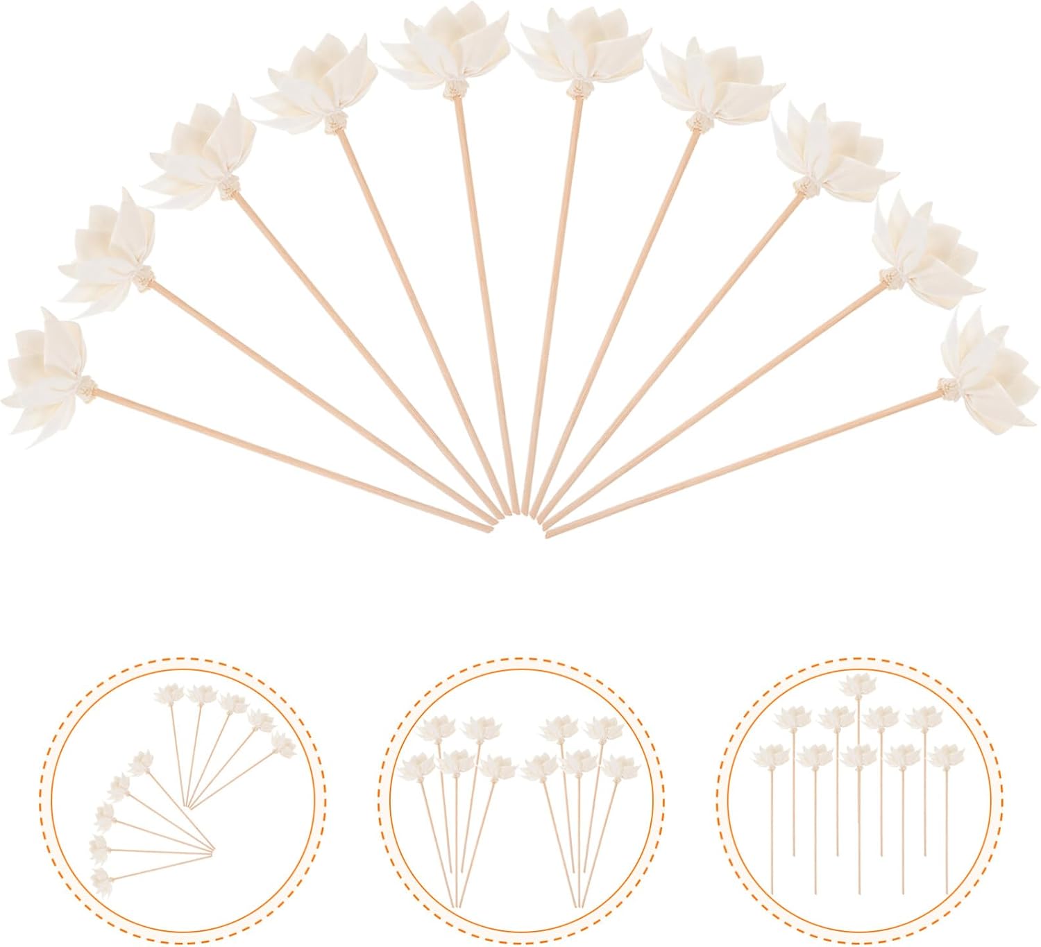 HOLIDYOYO Reed Diffuser Sticks 10pc Home Office Decor