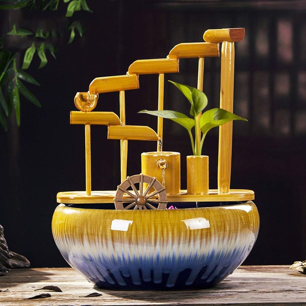 UNbit Indoor Fountain Pump with Ceramic Bamboo Design