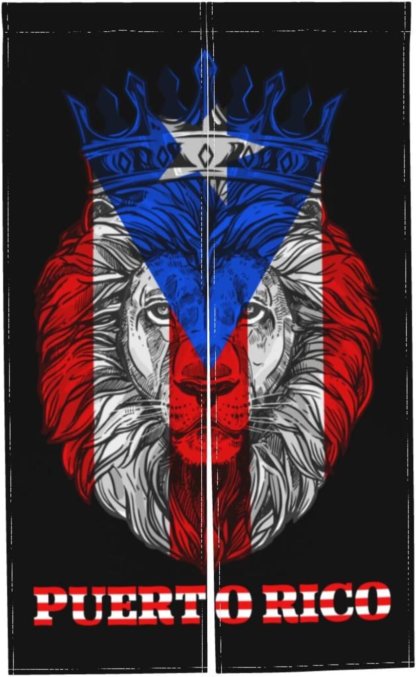 Puerto Rican Flag Door Curtain 34x56 Inch
