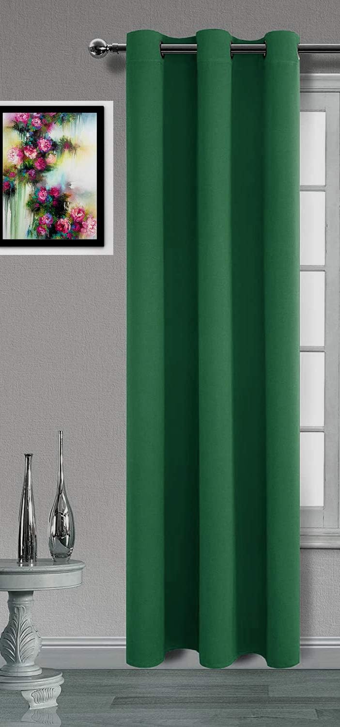 MDS Blackout Curtain Panel Emerald Green 42x72 Inch