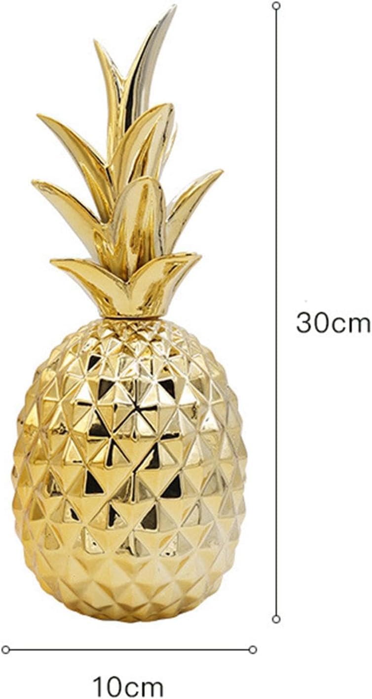 Ceramic Pineapple Ornament Gold Home Decor