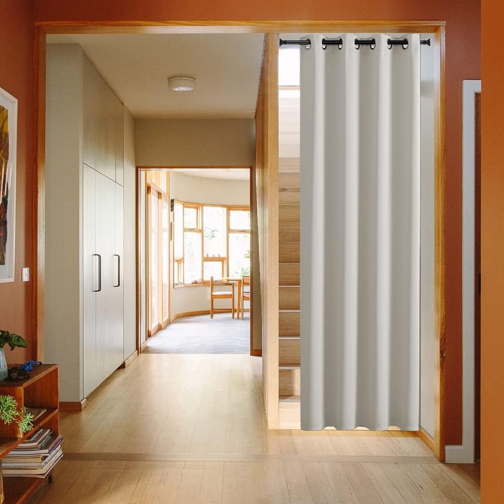 XISUNYA Door Curtain Panel 42x96 Inches with Grommets and Romantic Print