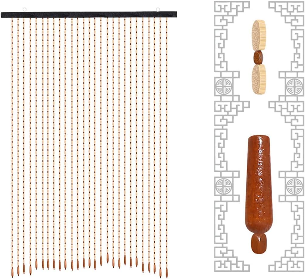 27 Strands Wood Bead Curtain for Doorways