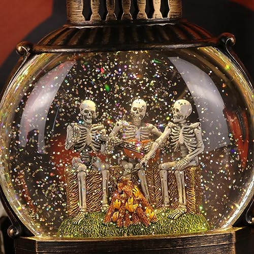 DRomance Halloween Skeleton Snow Globe Lantern