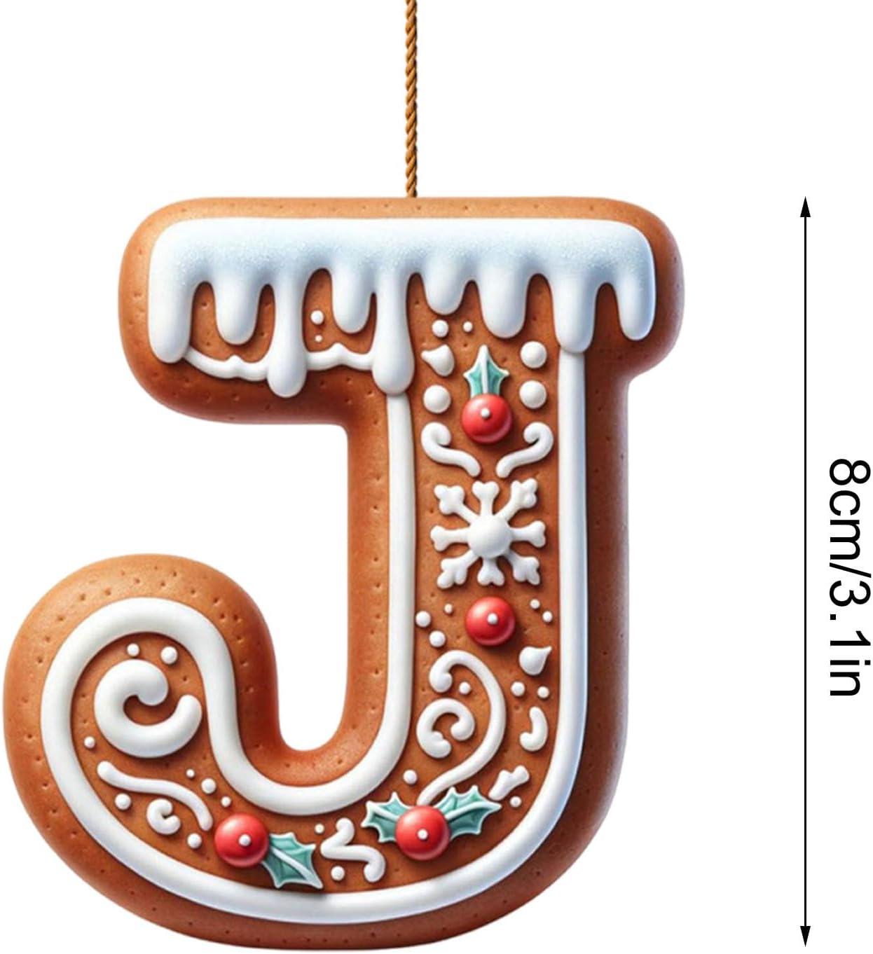 Gingerbread Alphabet Ornaments for Christmas Tree