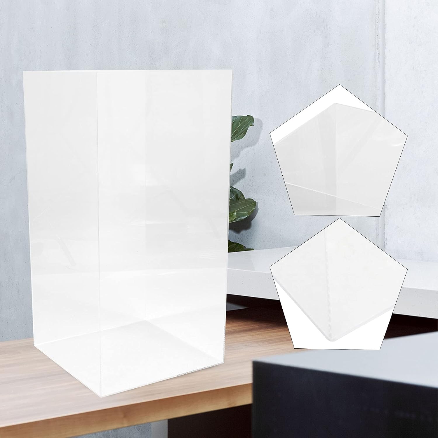 30x30x60cm Clear Acrylic Sculpture Display Stand Riser