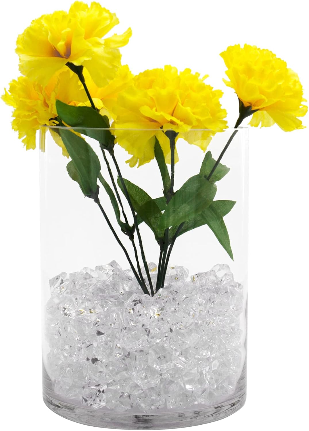CYS EXCEL Cylinder Clear Glass Vase 8 H 6 D