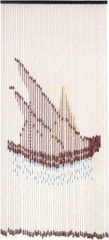 60 Strands Wood Beaded Curtain for Doorways and Closets