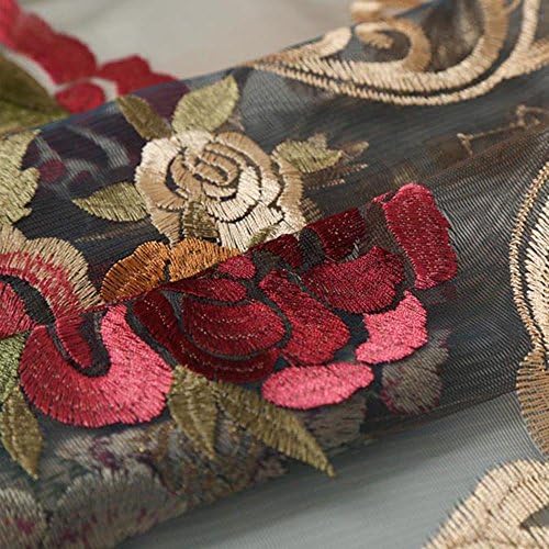 Pureaqu Rod Pocket Sheer Curtain Panel 52x63 Inch