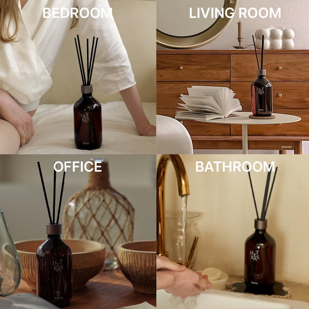 HETRAS Premium Reed Diffuser Set 169 Fl Oz 2 Pack