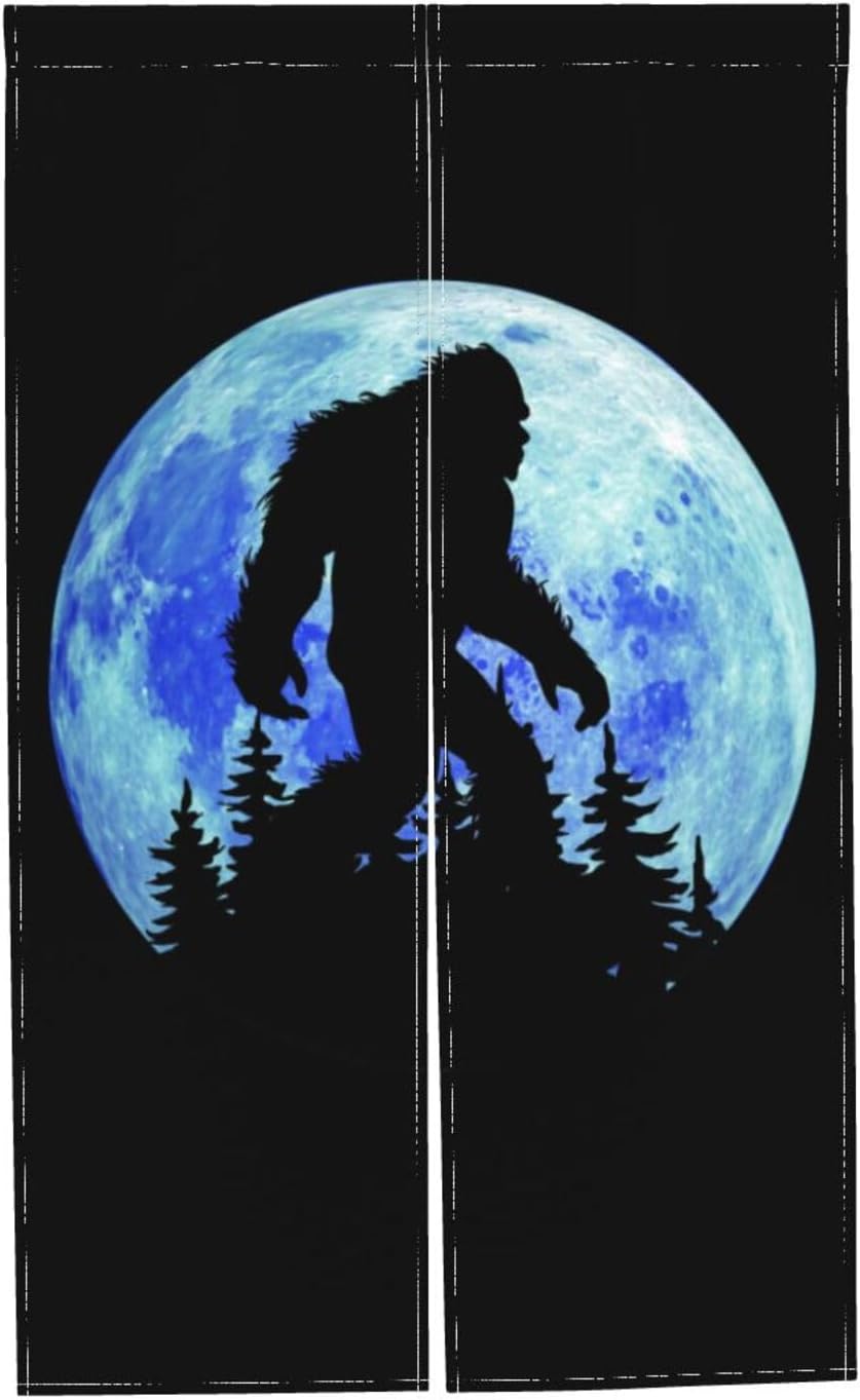 Moon Bigfoot Door Curtain 34x56 Inch Privacy Panel