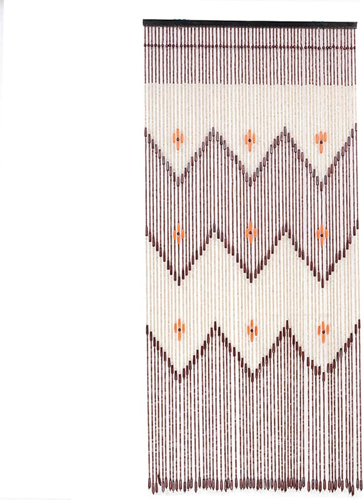 60 Strands Wood Beaded Curtain for Doorways and Room Dividers
